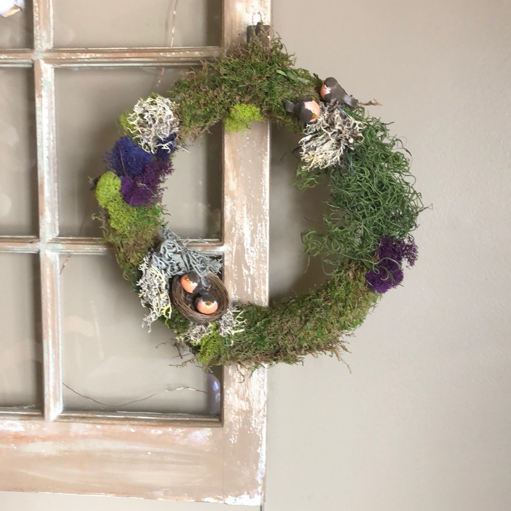 NEW Moss & Bird Handmade Cottagecore Wreath Spring   🐣